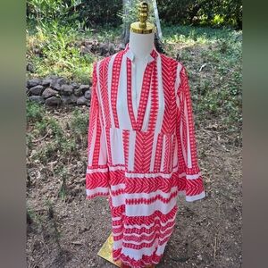Silk And Salt Geometric Bohemian Patterned Kaftan Dress
